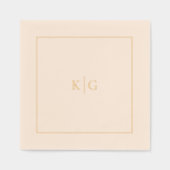 Monogramme Mariage classique Cadres dorés personna (Recto)