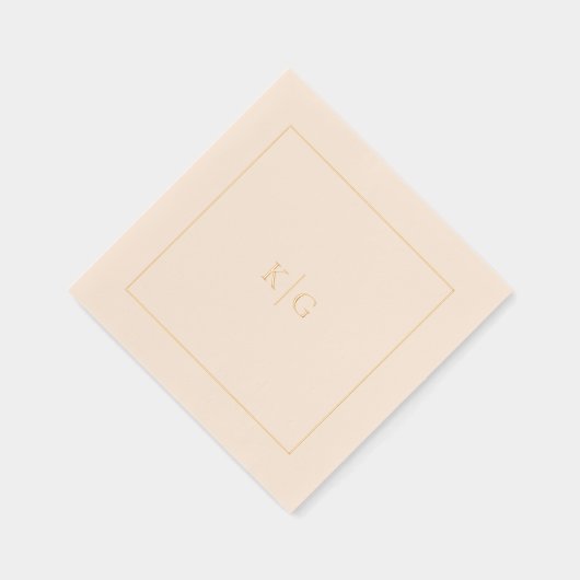 Monogramme Mariage classique Cadres dorés personna (Droite)