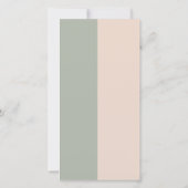 Monogramme Mariage Coeur Sage Pink Menu (Dos)