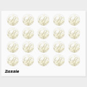 Monogramme mariage de fleurs d'or - Sticker 4 (Feuille)