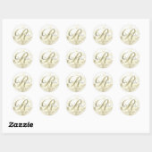 Monogramme mariage de fleurs d'or - Sticker 6 (Feuille)