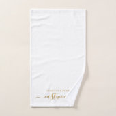 Monogramme Mariage de nom de couple (Serviette à main)