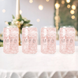 Monogramme Mariage de tige florale rustique