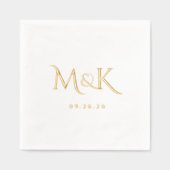 Monogramme Mariage élégant et simple (Recto)