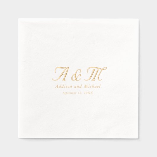 Monogramme Mariage Élégant minimal (Recto)