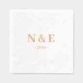 Monogramme Mariage Élégant minimal Or élégant (Recto)