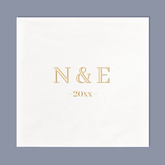 Monogramme Mariage Élégant minimal Or élégant