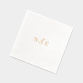 Monogramme Mariage Élégant Moderne Minimal Or (Gauche)