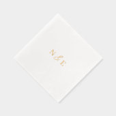 Monogramme Mariage Élégant Moderne Minimal Or (Droite)