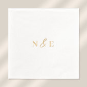 Monogramme Mariage Élégant Moderne Minimal Or