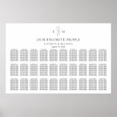 Monogramme Mariage en feuille d'olive 30 Tableau d (Devant)
