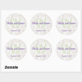 Monogramme Mariage Enveloppe Sceaux et Stickers (Feuille)