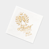 Monogramme mariage et date Cheval d'amour Champagn (Gauche)