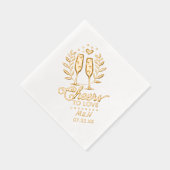 Monogramme mariage et date Cheval d'amour Champagn (Droite)