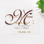 Monogramme Mariage Favor Hang Tags (Bureau)