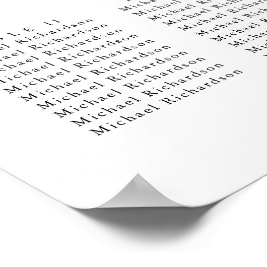 Monogramme Mariage feuille d'olive 15 Tableau de s (Coin)