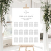 Monogramme Mariage feuille d'olive 15 Tableau de s