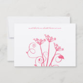 Monogramme Mariage Fleur Rose RSVP (Dos)