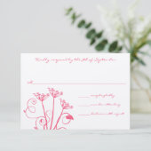 Monogramme Mariage Fleur Rose RSVP (Debout devant)