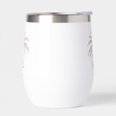 Monogramme Mariage Logo Palm Tree Vin thermique (Gauche)