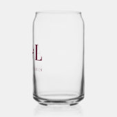 Monogramme mariage minimaliste Bourgogne (Gauche)