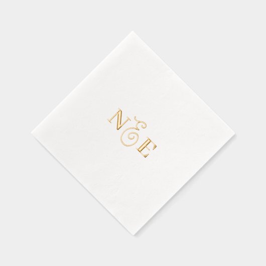 Monogramme Mariage minimaliste Élégant Script Gold (Droite)