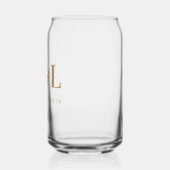 Monogramme mariage minimaliste or blanc (Gauche)