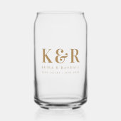 Monogramme mariage minimaliste Or simple (Recto)