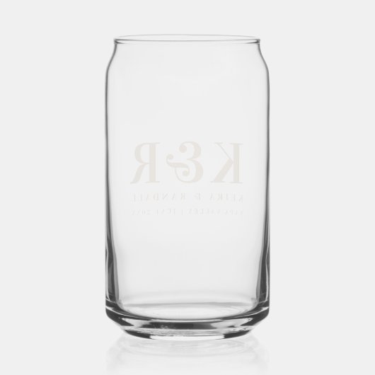 Monogramme mariage minimaliste Or simple (Verso)