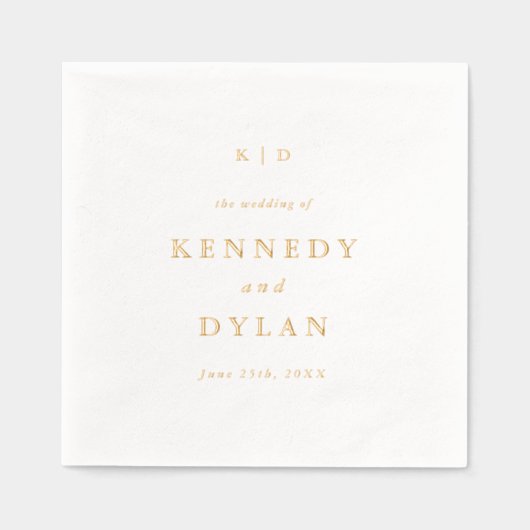 Monogramme Mariage minimaliste simple (Recto)