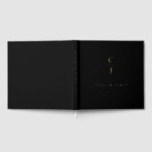 Monogramme mariage Moderne Minimale Noir Or (Complet)