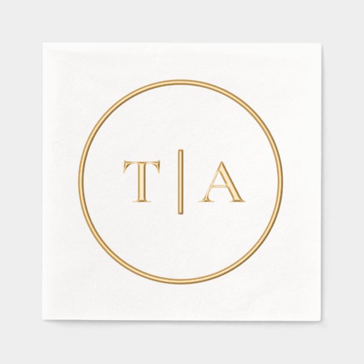 Monogramme Mariage moderne simple (Recto)