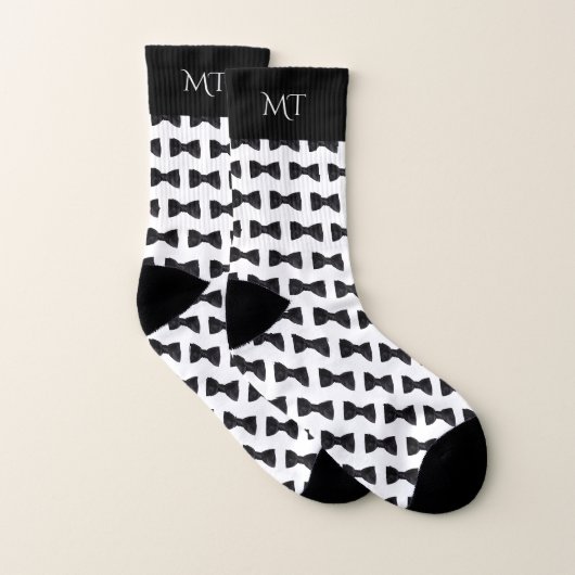 Monogramme Mariage noir et blanc (Paire)