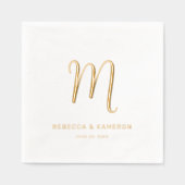 Monogramme Mariage or simple et élégant (Recto)