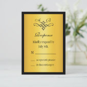 Monogramme Mariage RSVP Gold (Debout devant)