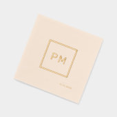 Monogramme mariage simple et moderne en feuille d' (Gauche)