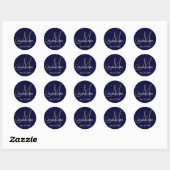 Monogramme Mariée Groom Date Mariage Favor Sticker (Feuille)
