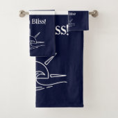 Monogramme Marine Bleu Stripes Nautique Maison de  (En situation)