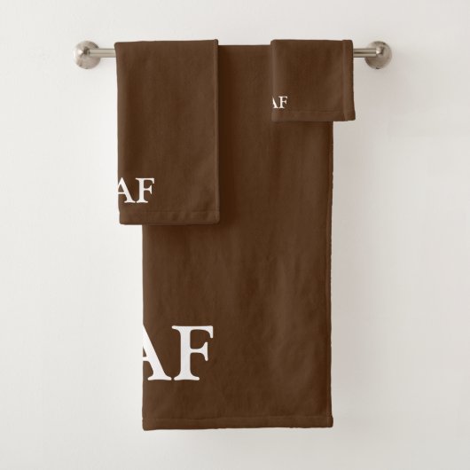 Monogramme Marron et Blanc Bloc Fonte (En situation)