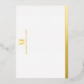 Monogramme masculin moderne nom vrai feuille carte (Recto)