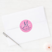Monogramme Merci Mariage Favoriser Étiquette (Enveloppe)