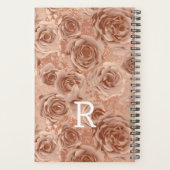 Monogramme métallique Rose rose or (Dos)