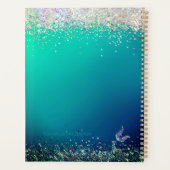 Monogramme métallique turquoise Sparkle glittery (Dos)