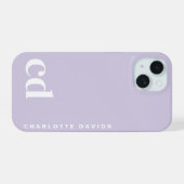 Monogramme mignon violet fille (Verso Horizontal)