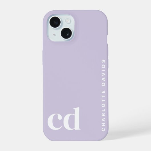 Monogramme mignon violet fille (Verso)