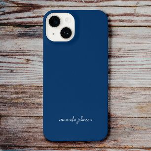 Monogramme minimal Ajouter votre nom complet bleu