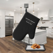 Monogramme minimal Chef Chef noir et blanc tablier