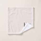 Monogramme minimal Élégant Rose-Clair Élégant Simp (Gant de toilette)