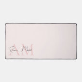 Monogramme minimal initial et nom Pastel rose (Recto)