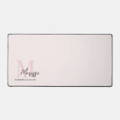 Monogramme minimal initial et nom Pastel rose (Recto)